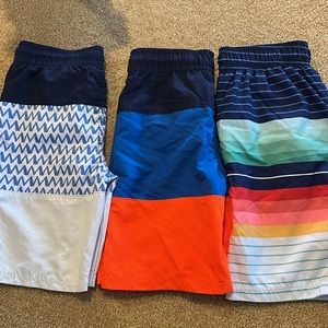 Cat & Jack Boys Swim Shorts set of 3 8/10